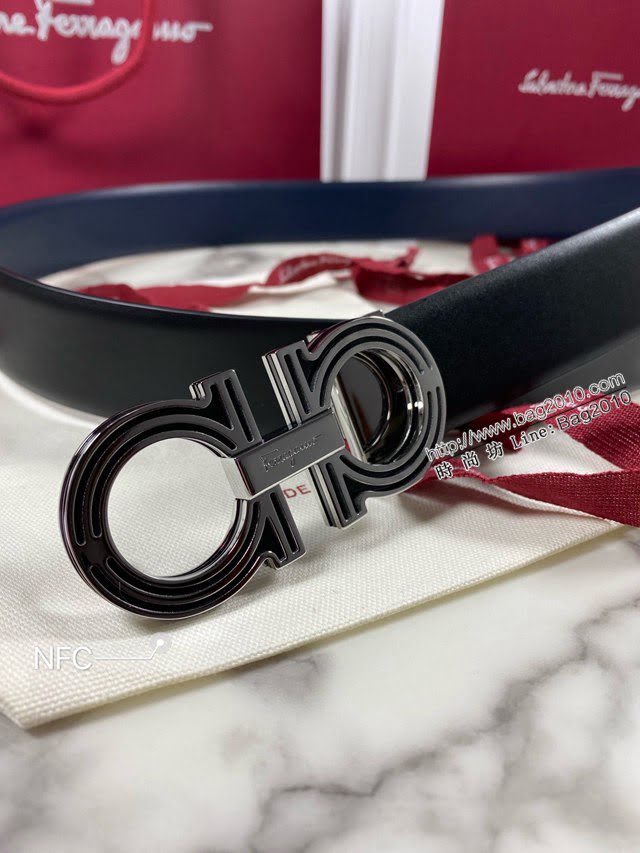 菲拉格慕男士皮帶 Ferragamo磨砂牛皮腰帶  jjp1822